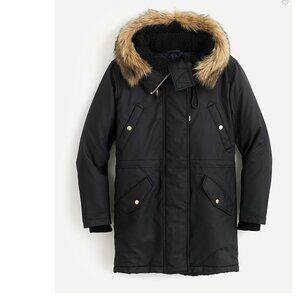 J.Crew Perfect Winter Parka with Eco-Friendly PrimaLoft Black XS